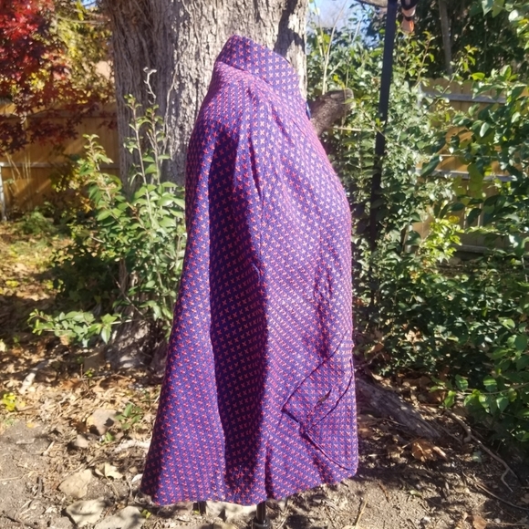 Vintage Women Jacket 3 Button Cape Mod Navy & Red Fully Lined - Picture 2 of 8